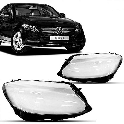 Lente de farol c180 mercedes benz de 2015 a 2020 lado direito