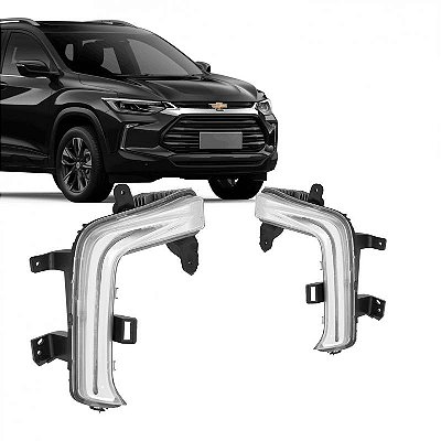Luz diurna tracker chevrolet de 2020 a 2025 lado direito com seta amarela e com reator