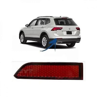 Lanterna do para choque tiguan volkswagen de 2018 a 2021 traseira lado esquerdo refletor menor