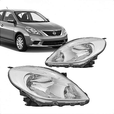 Farol versa nissan de 2011 a 2014 lado esquerdo manual
