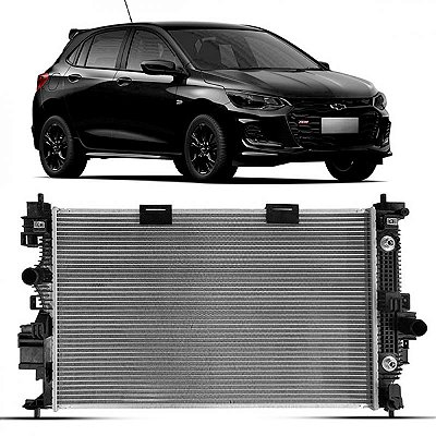 Radiador onix chevrolet de 2020 a 2024 câmbio manual motor 1.0