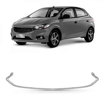 Friso da grade do para choque onix e prisma chevrolet de 2017 a 2020 dianteiro central cromado