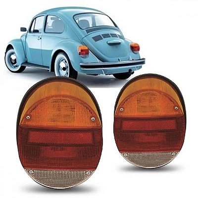 Lente de lanterna fusca volkswagen de 1978 a 1985 traseira tricolor tipo fafa