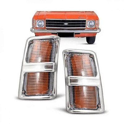 Lanterna opala chevrolet de 1975 a 1979 dianteira lado direito cristal