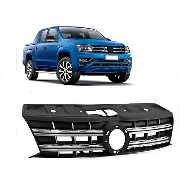 Grade do radiador amarok volkswagen de 2017 a 2024 com dois frisos cromados