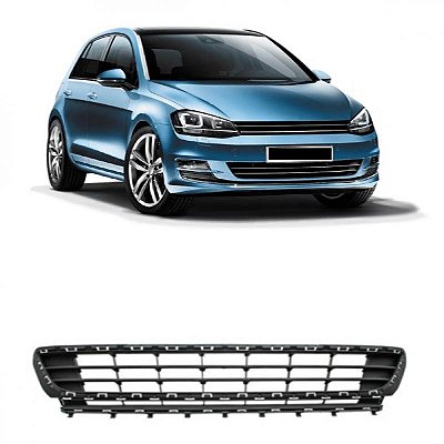 Grade do para choque golf volkswagen de 2014 a 2017 central dianteira sem moldura cromada