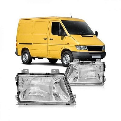 Farol sprinter mercedes benz de 1995 a 2002 lado esquerdo sem auxiliar pneumático