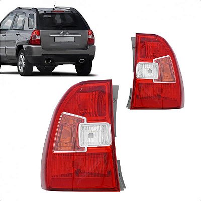 Lanterna sportage kia de 2009 a 2010 lado esquerdo traseira com pisca rosa