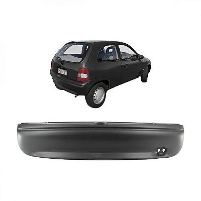 Para choque corsa chevrolet de 1994 a 1999 traseiro preto texturizado