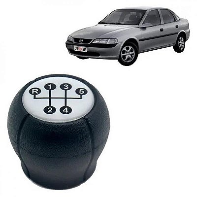 Bola de câmbio vectra chevrolet com lente prata cinco marchas