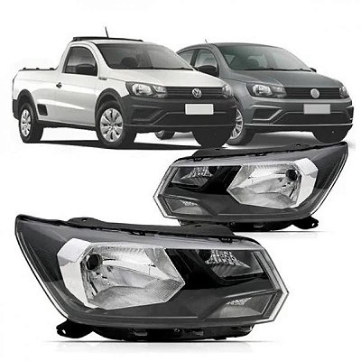 Farol gol saveiro voyage volkswagen de 2018 a 2023 lado esquerdo foco simples geração 8