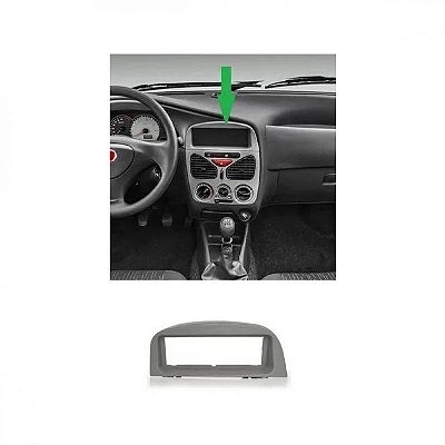 Painel do rádio palio fiat de 2001 a 2006 siena e strada fiat cinza fire
