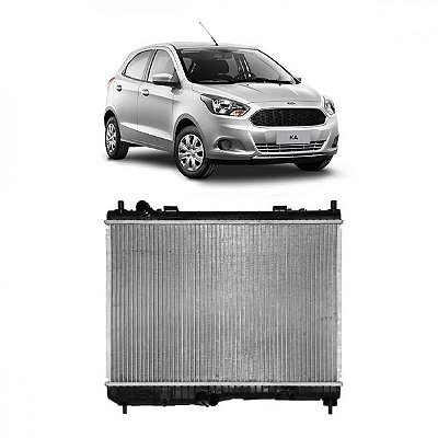 Radiador ka ford de 2015 a 2022 e new fiesta ford de 2011 a 2016 1.5 com ar e câmbio manual