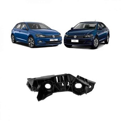 Suporte guia de para choque polo e virtus volkswagen de 2018 a 2022 dianteiro lado esquerdo