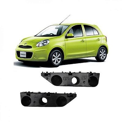 Suporte guia do para choque march nissan de 2010 a 2014 dianteiro lado esquerdo