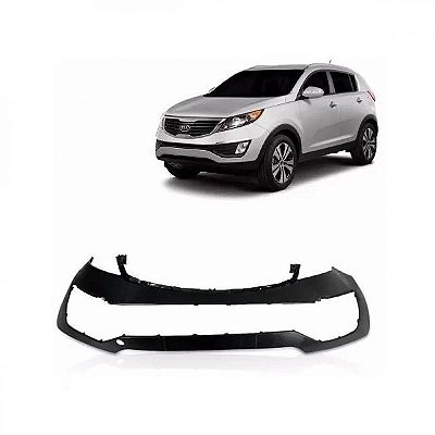 Para choque sportage kia de 2011 a 2014 dianteiro preto com tampa de reboque