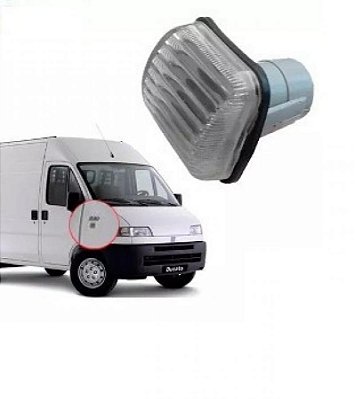 Lanterna ducato fiat de 1995 a 2004 lateral cristal com soquete