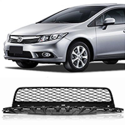 Grade do para choque civic honda de 2012 a 2014 dianteira central preta