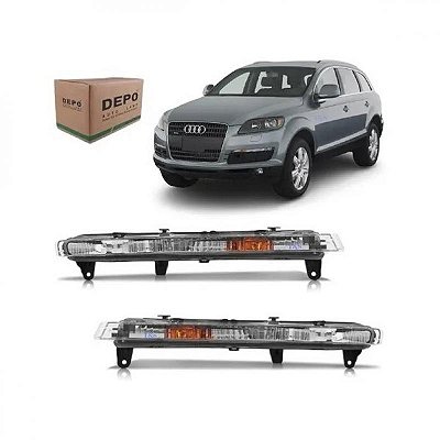 Lanterna q7 audi de 2007 a 2010 do para choque dianteiro lado direito cristal