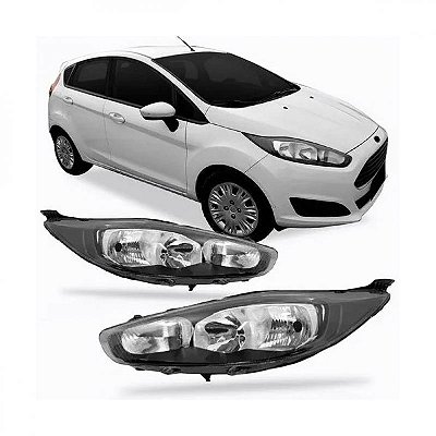 Farol fiesta ford de 2013 a 2017 lado esquerdo fumê manual