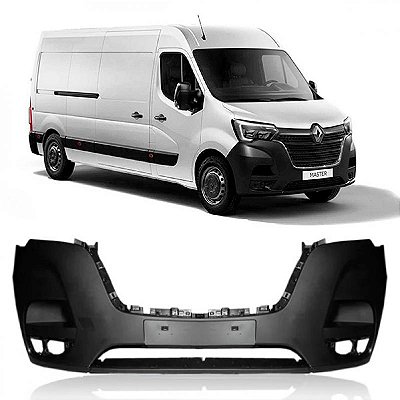 Para choque master renault de 2022 a 2025 dianteiro preto sem furo para sensor