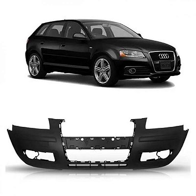 Para choque a3 sportback audi de 2007 a 2008 dianteiro com furo para auxiliar sem furo para esguicho