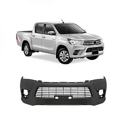Para choque hilux toyota de 2016 a 2017 dianteiro texturizado com furo para sensor para picape cabine dupla com tração nas quatro rodas