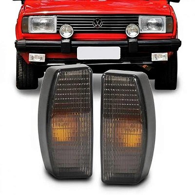 Lanterna gol volkswagen de 1982 a 1986 dianteira lado esquerdo fumê com cúpula de acrílico
