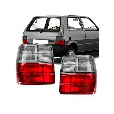 Lanterna uno fiat de 1985 a 2003 traseira lado direito fumê de acrílico