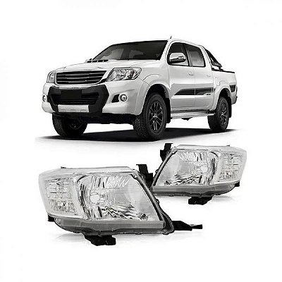Farol hilux toyota de 2012 a 2015 lado direito picape manual