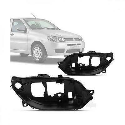 Carcaça de farol palio fiat de 2004 a 2011 lado esquerdo tipo zoiao