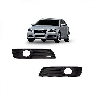 Grade de para choque a3 sportback audi de 2009 a 2012 lado esquerdo dianteiro com furo