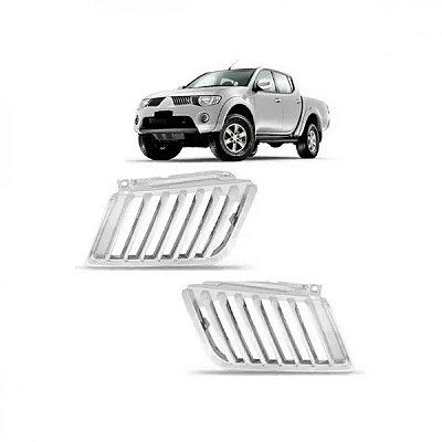 Grade do radiador triton mitsubishi de 2007 a 2010 lado direito toda cromada