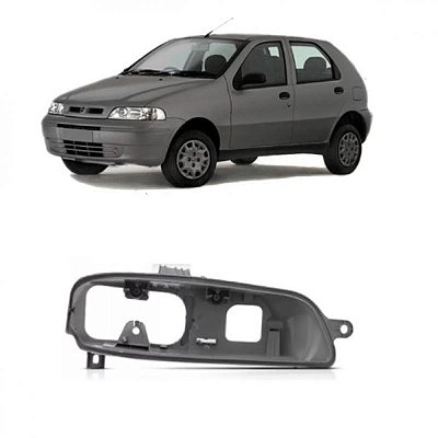 Carcaça de farol palio e siena fire fiat de 2001 a 2006 lado direito cinza