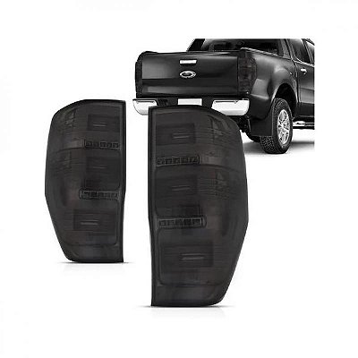 Lanterna ranger ford de 2013 a 2019 traseira lado direito fumê com LED