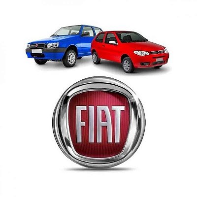 Emblema da grade palio e uno way fiat de 2004 a 2011 vermelho tipo zoiao