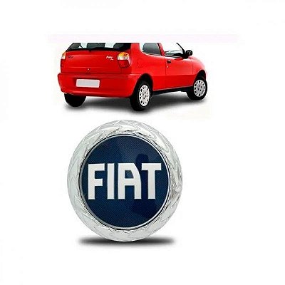 Emblema da tampa palio fiat de 2001 a 2006 azul fire