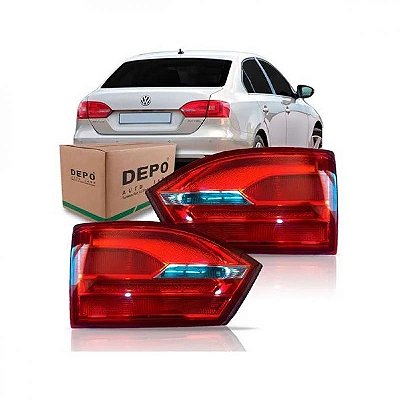 Lanterna jetta volkswagen de 2011 a 2014 traseira lado direito da tampa sedã