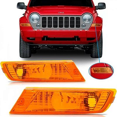 Lanterna cherokee jeep de 2004 a 2007 dianteira lado esquerdo âmbar sport
