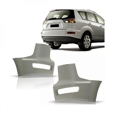 Para choque outlander mitsubishi de 2007 a 2009 traseiro lado esquerdo