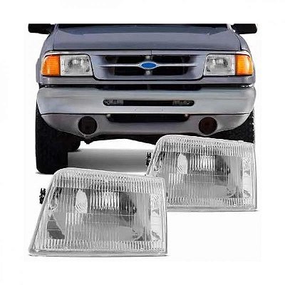 Farol ranger ford de 1993 a 1997 lado direito lente de acrílico
