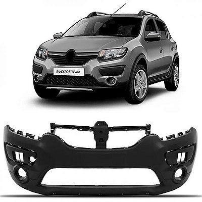Para choque sandero renault de 2014 a 2019 dianteiro stepway liso e texturizado