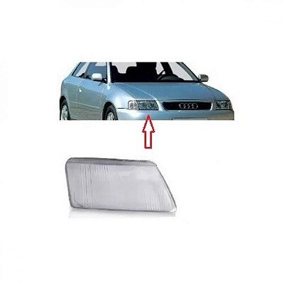 Lente de farol a3 audi de 1996 a 2000 lado direito