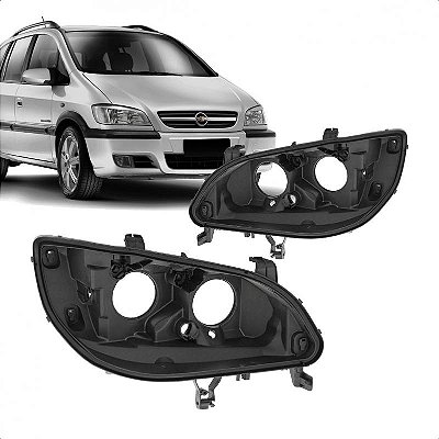 Carcaça de farol zafira chevrolet de 2001 a 2012 lado esquerdo
