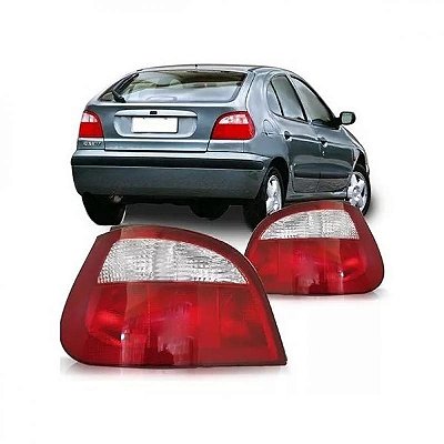 Lanterna megane renault de 2000 a 2005 traseira lado direito bicolor hatch