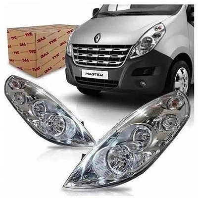 Farol master renault de 2013 a 2022 lado esquerdo manual e elétrico sem auxiliar