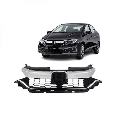 Grade do radiador city honda de 2018 a 2021 com moldura cromada
