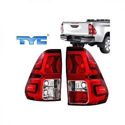 Lanterna hilux toyota de 2016 a 2024 lado esquerdo traseira picape modelo cibie koito com soquete