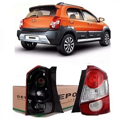 Lanterna etios cross hatch toyota de 2012 a 2016 traseira lado direito