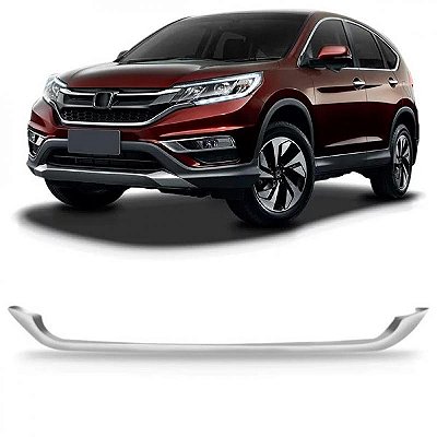 Moldura da grade do para choque crv honda de 2015 a 2017 inferior cromada